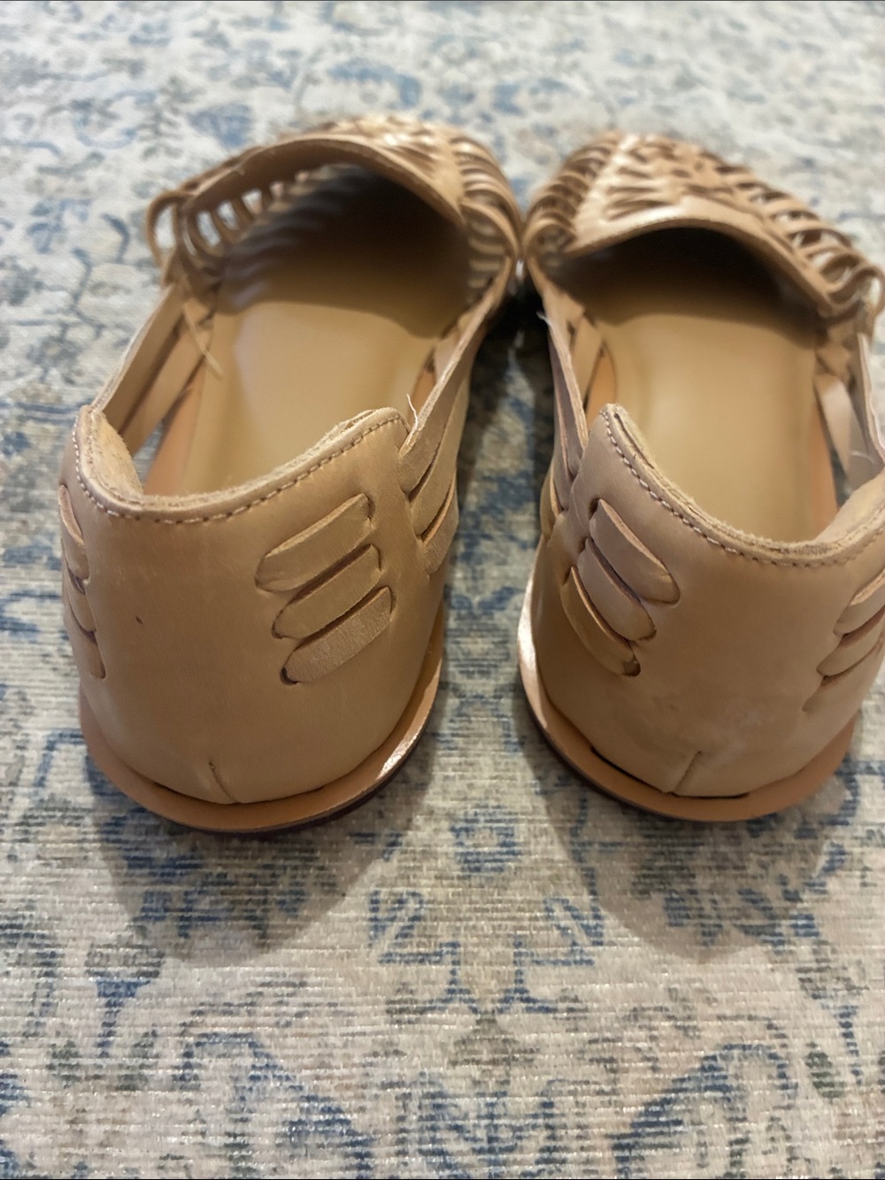 Quince Tan Woven Leather Flats - Women's Casual Slip-Ons - women’s size 7 - Picture 4 of 8